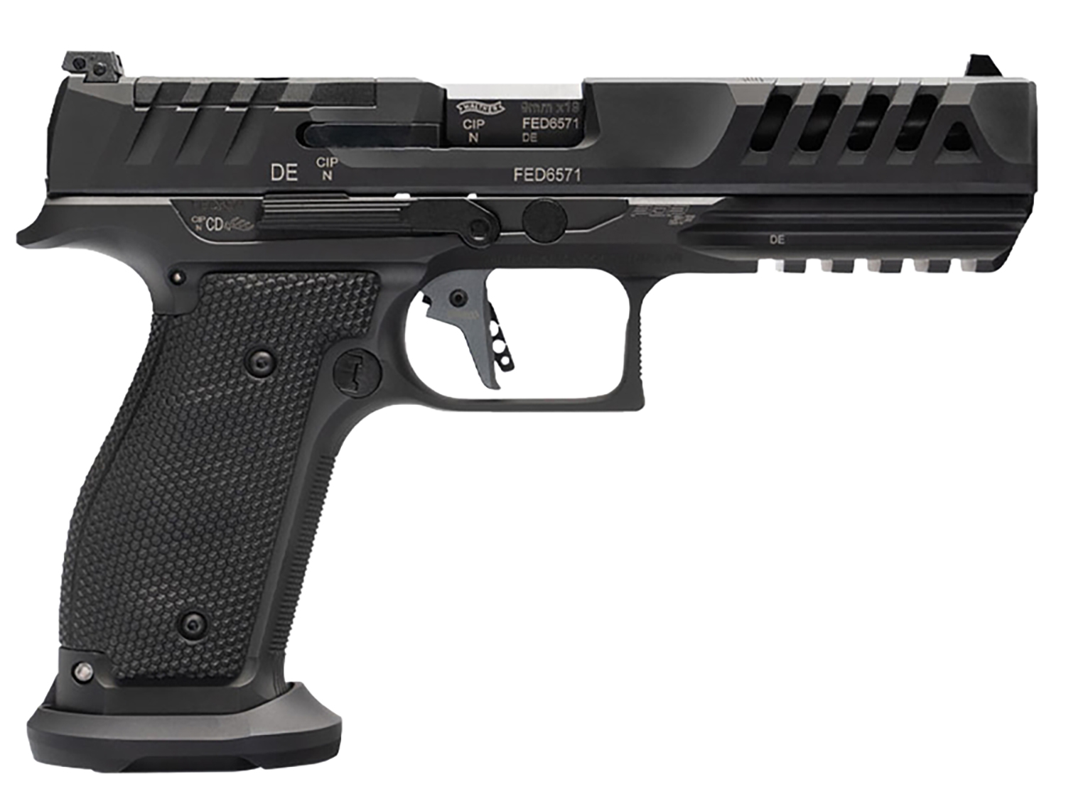 Walther Arms 2872200 PDP Match SF Full Size Frame 9mm Luger 20+1/18+1