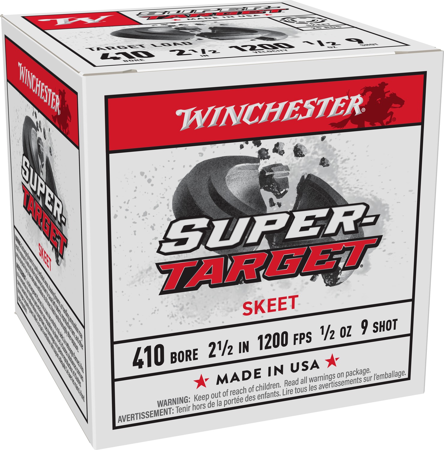 WIN 410BORE 2-1/2" 1/2OZ 9 25-Round Box