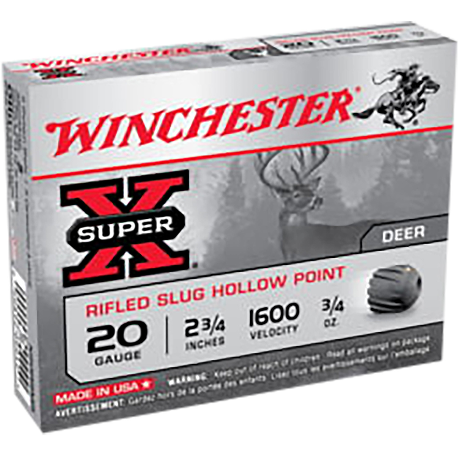 Winchester Super X 20 Gauge 2.75", 15-Round Box