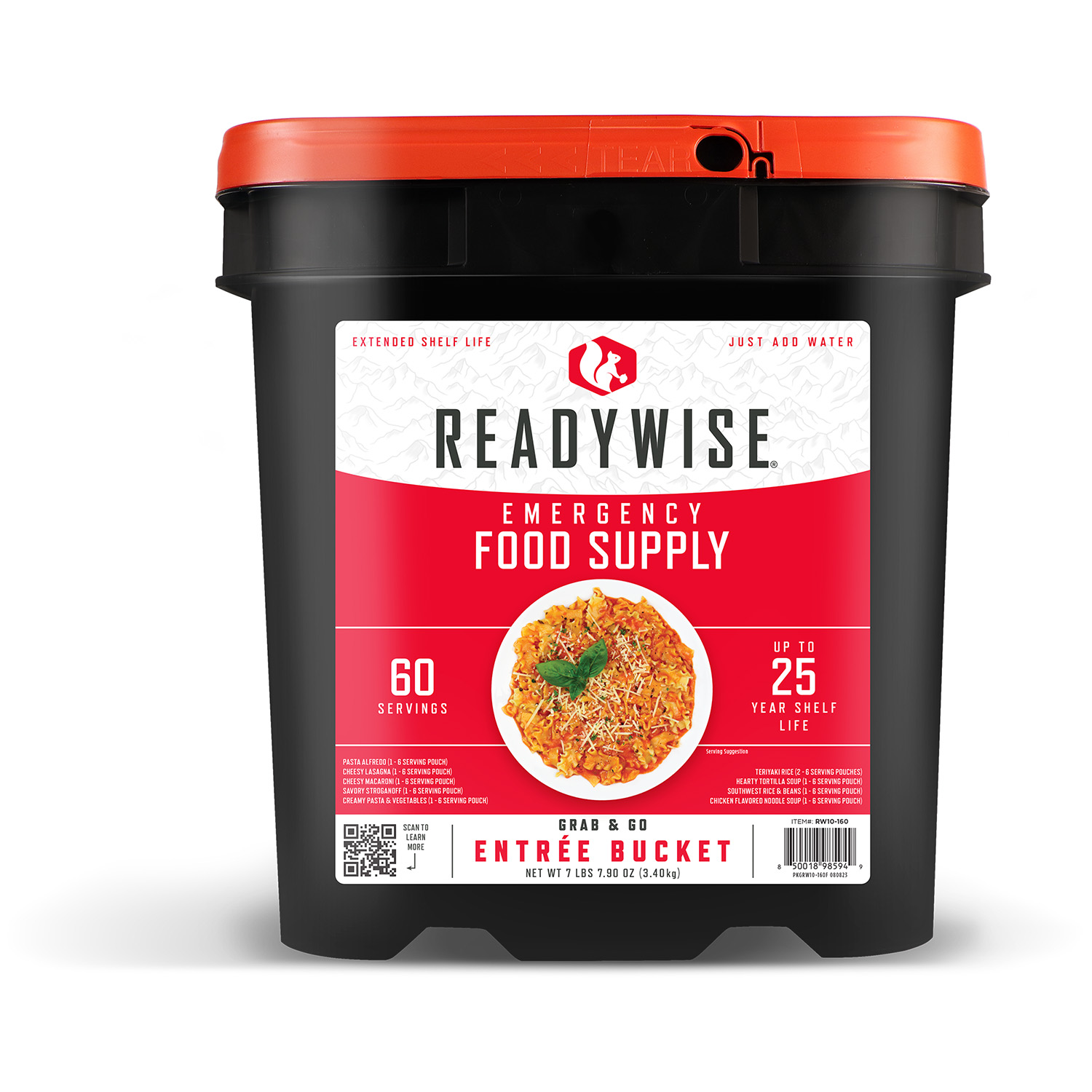 ReadyWise Grab N Go Bucket Freeze Dried Entrees 60 Servings per Bucket