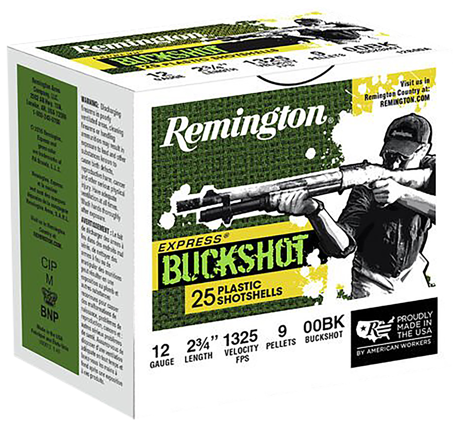 Remington Express Buckshot 12 Gauge 2.75", 25-Round Box
