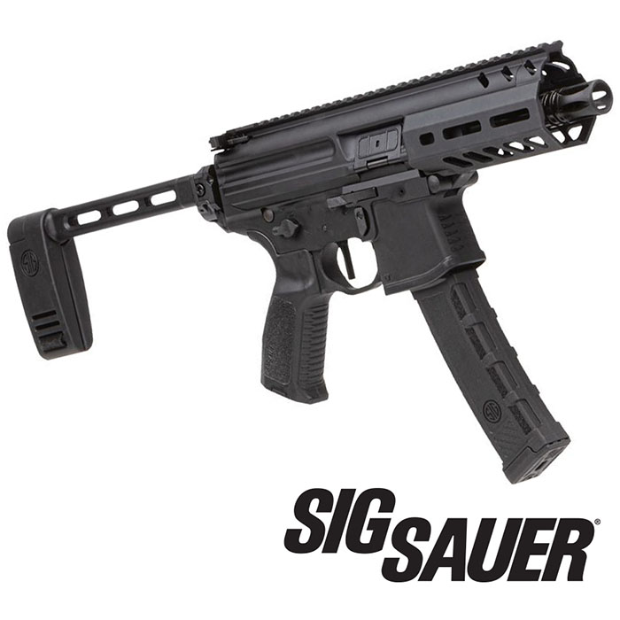 MPX K 9MM 4.5 inch barrel 35 Round Black with Pistol Brace