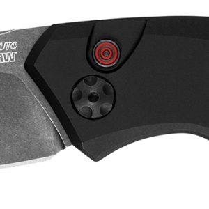 Kershaw 7100BW Launch 1 3.40" Folding Drop Point Plain Black Oxide Blackwash CPM 154 SS, Blade Black Aluminum Handle