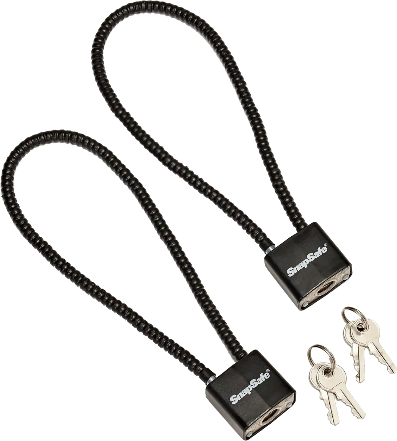 SnapSafe Lock Box Cable Lock with Padlock Steel PVC-Covered Black 2