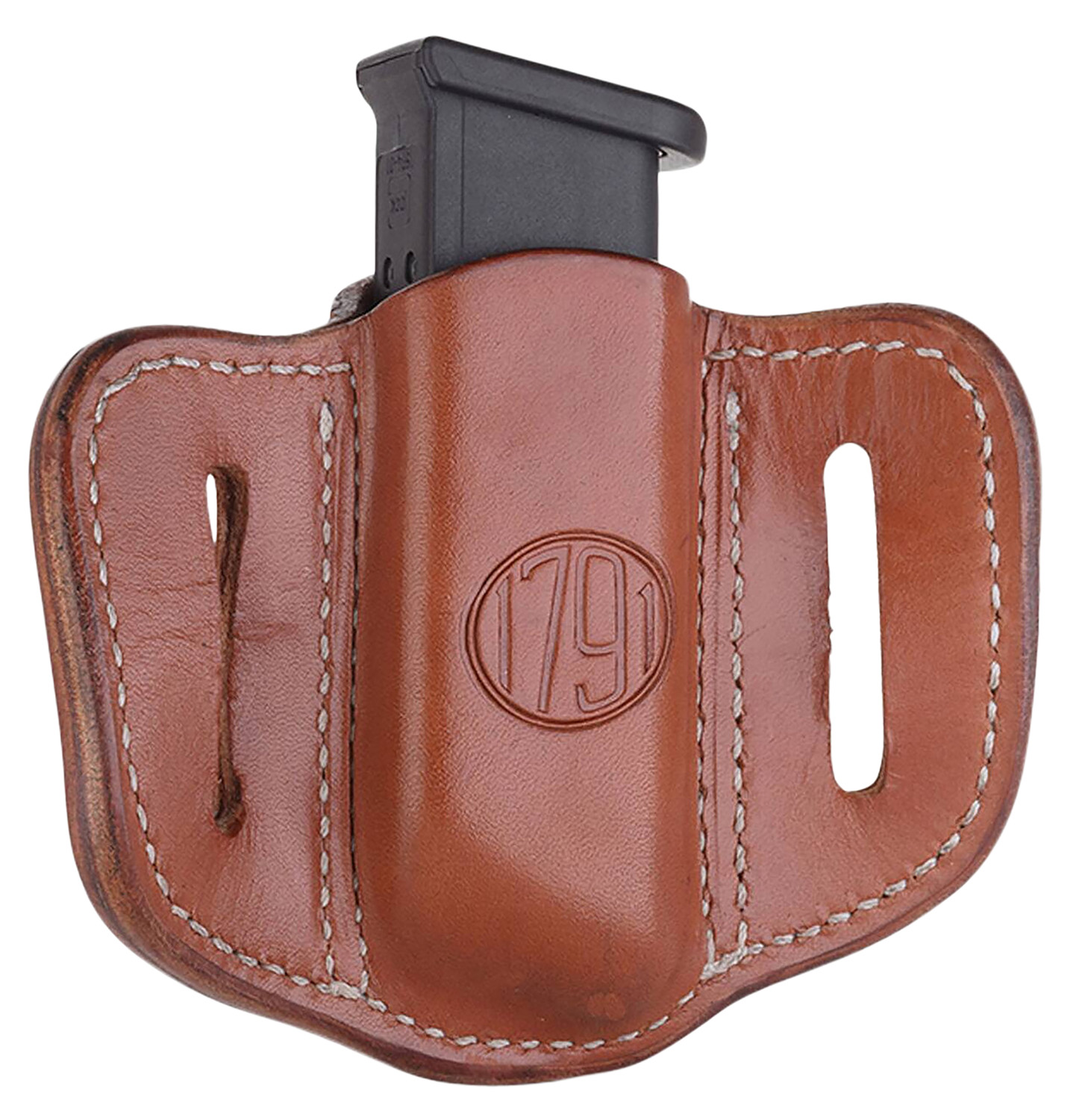 1791 MAG1.2 Single Mag Classic Brown Leather Holster, Ambi Brown