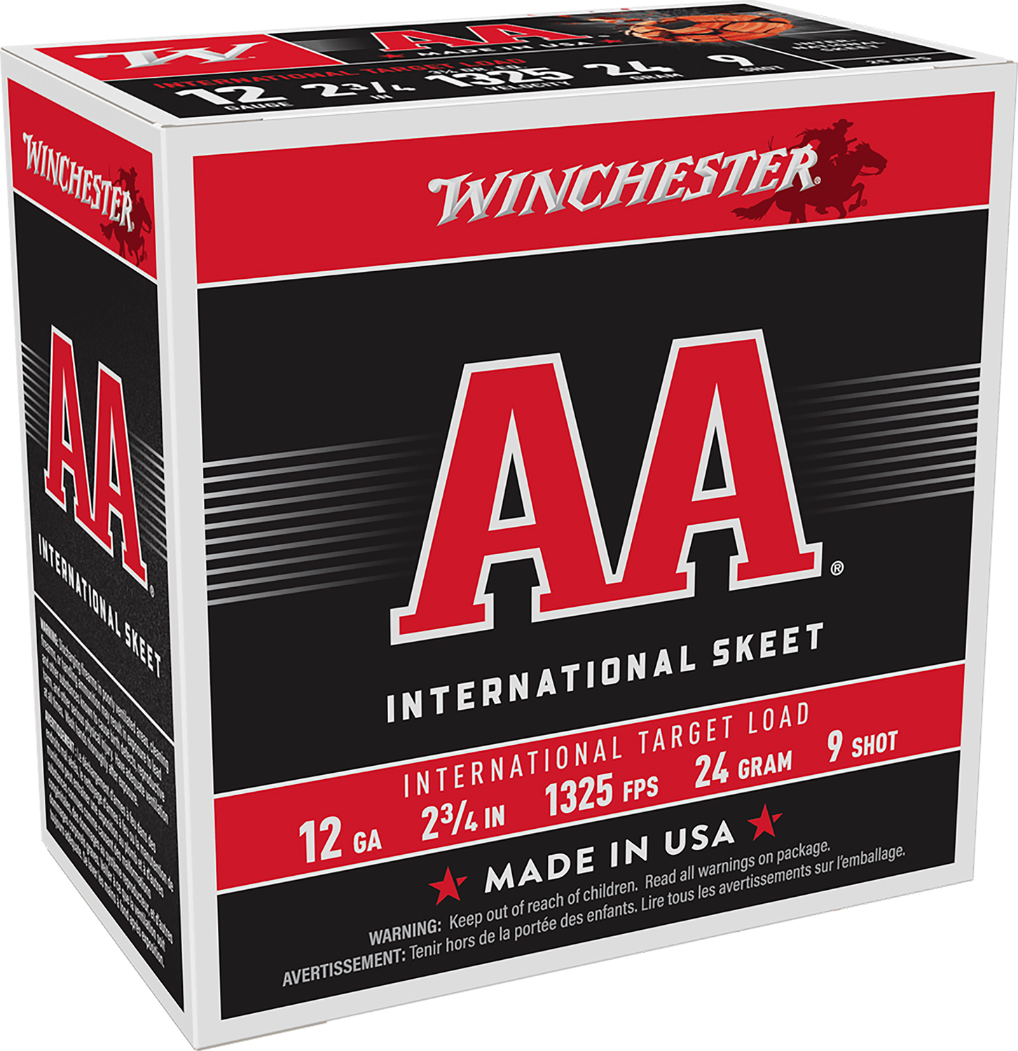 Winchester AA International Target 12 Gauge 2.75" #9, 25-Round Box
