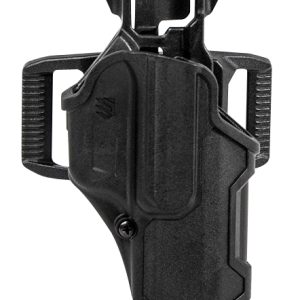 Blackhawk 410200BKL T-Series L2C Light Bearing OWB Black Polymer Belt Slide Compatible w/Glock 17/19/22/23/31/32/45/47 Left Hand