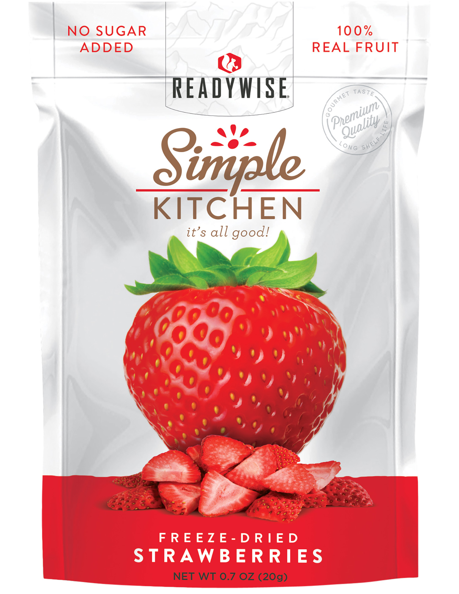 ReadyWise Simple Kitchen Freeze Dried Fruit Strawberry 1 Serving