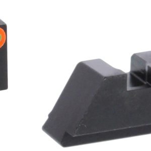 AmeriGlo GL511 Optic Compatible Sight Set for Glock XL Tall Green Tritium Orange Outline Front Sight-Green Tritium Black Rear Sight