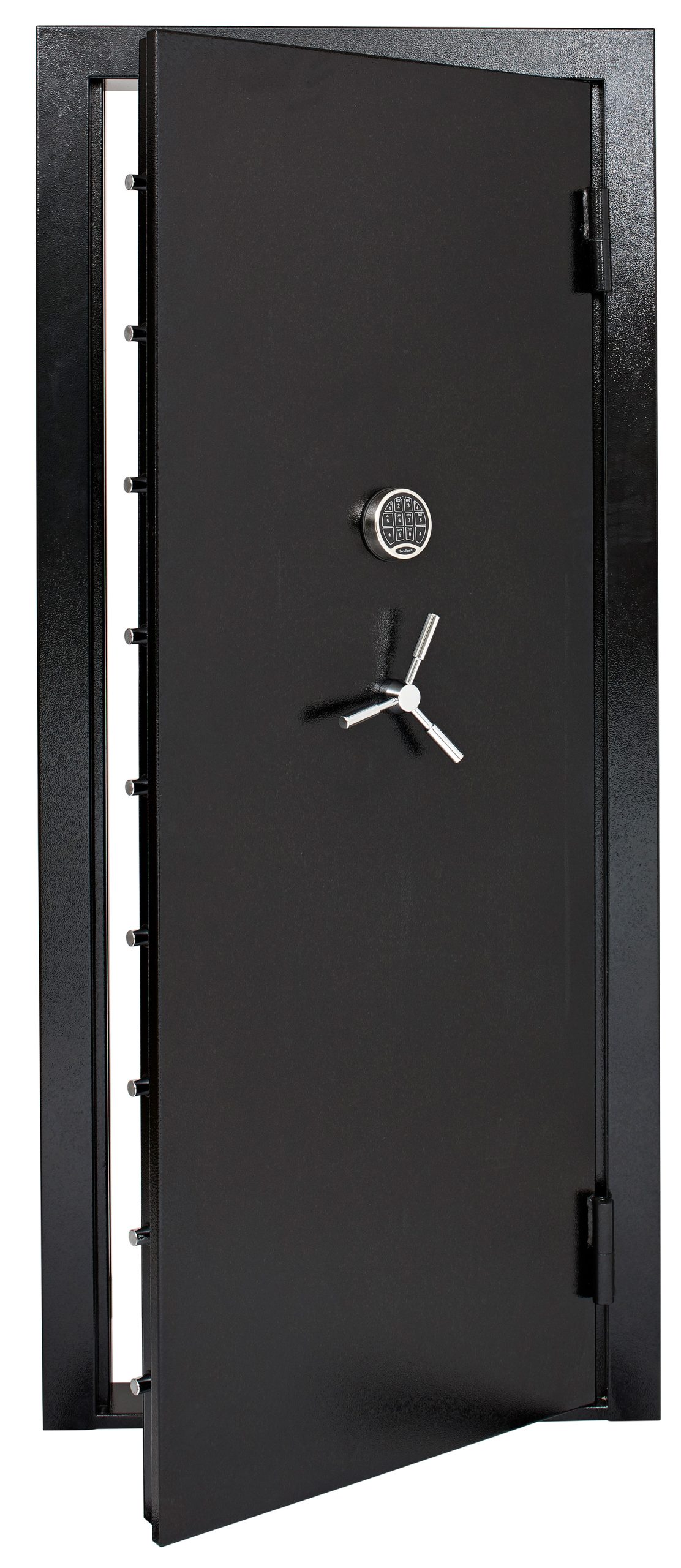SnapSafe Vault Door Out-Swing Black 12 Gauge Steel 32.80"W x 81"H