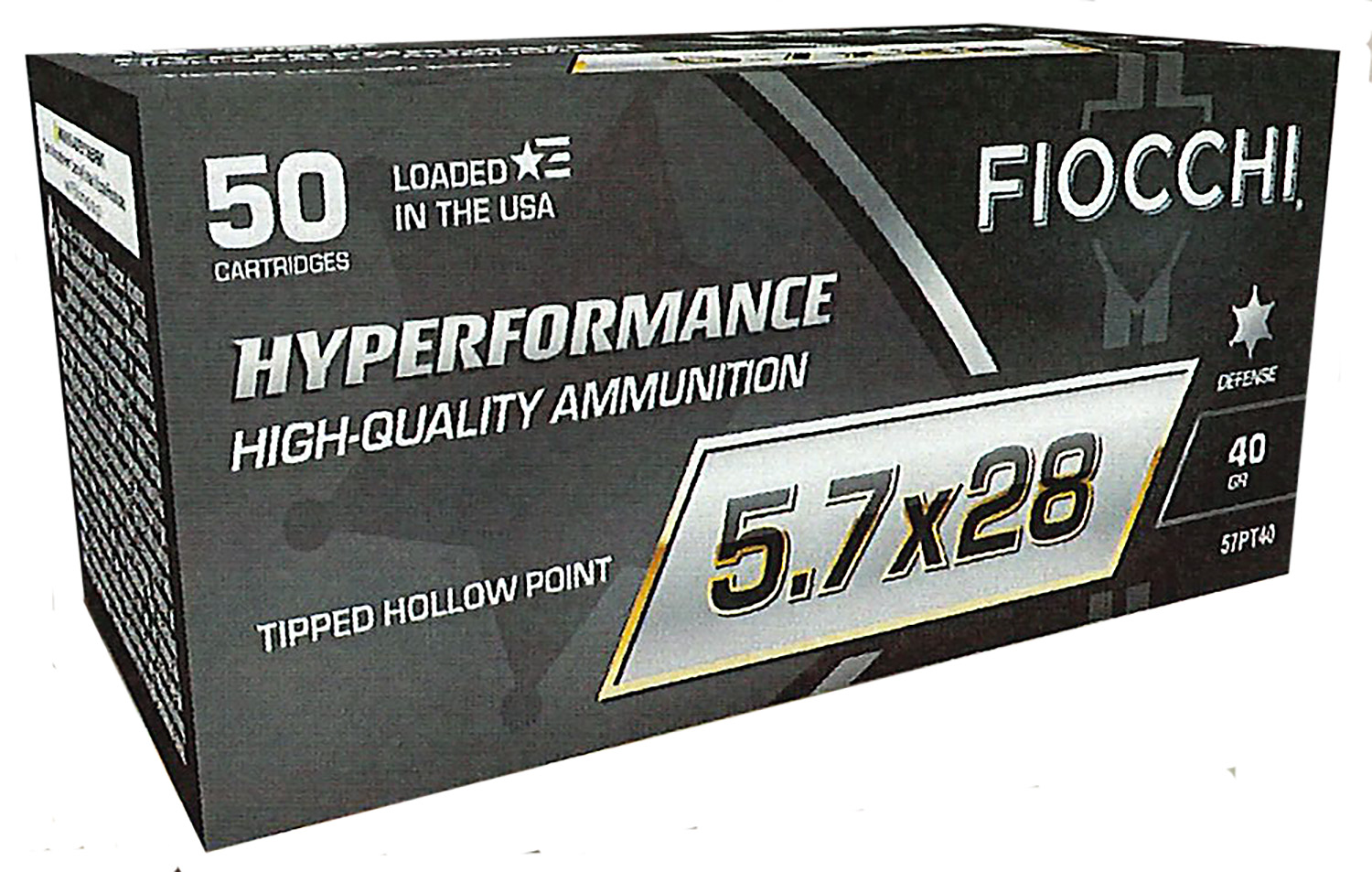 Fiocchi Hyperformance 5.7x28mm 40gr HP, 50-Round Box