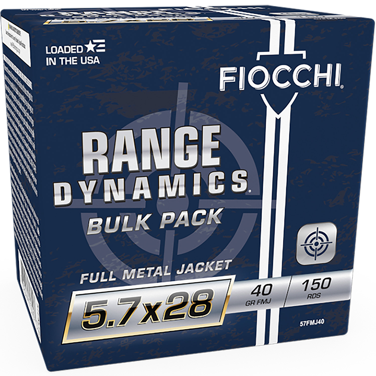 Fiocchi Range Dynamics 5.7x28mm 40gr FMJ, 150-Round Box