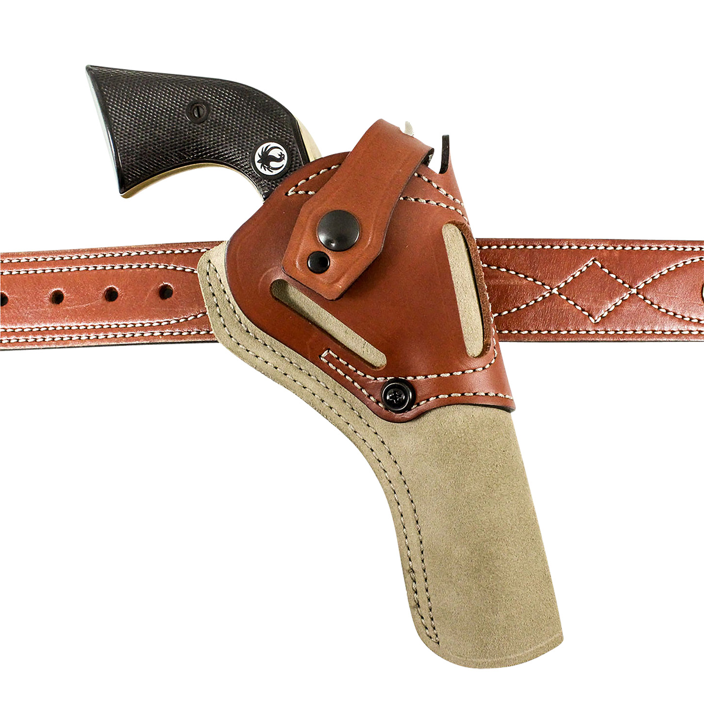 DeSantis Gunhide 189NJ3UZ0 Wild Hog OWB Natural Leather Belt Fits Heritage Rough Rider 6.50 Ambidextrous