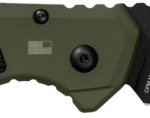 Kershaw 71050LBLK Launch 16 Automatic 3.45" Folding Tanto Plain Black Cerakote CPM M4 Blade, Olive Cerakote w/Black Oxide Hardware Aluminum Handle, Includes Pocket Clip