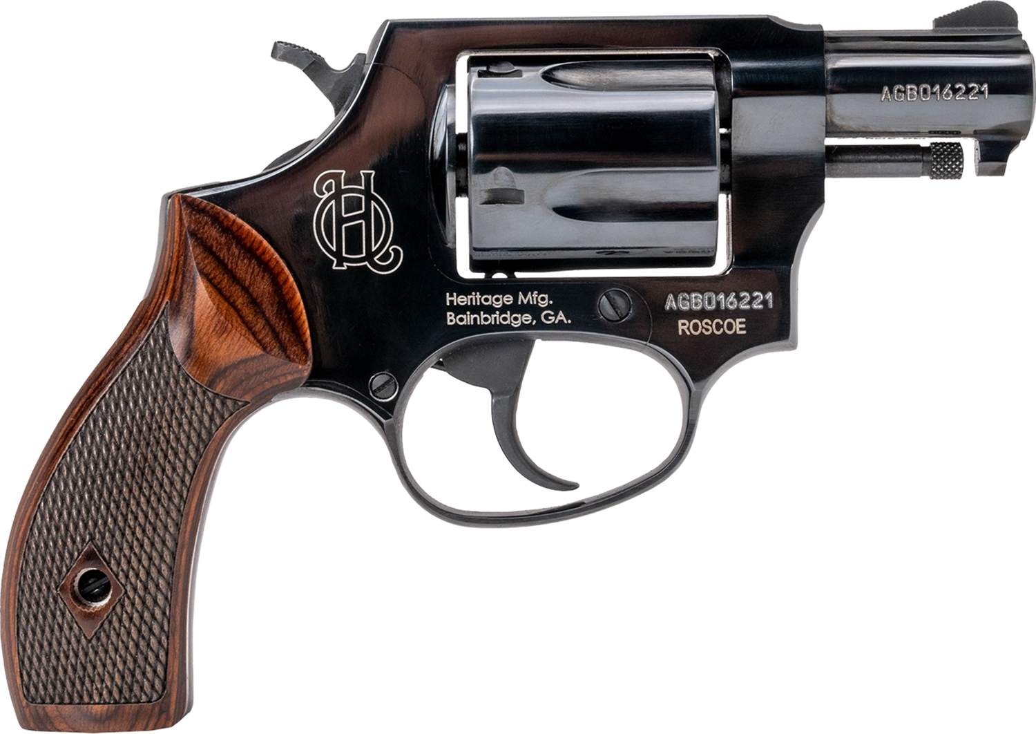 Heritage Mfg Roscoe Small Frame 38 Special +P 5rd 2" Black Polished