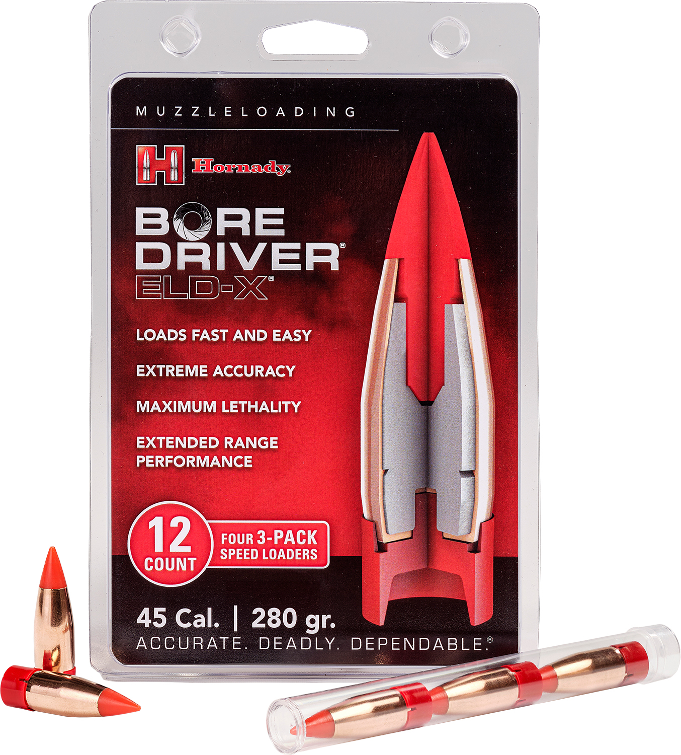 Hornady 67712 280gr Extremely Low Drag-eXpanding 12 Per Box/10 Case