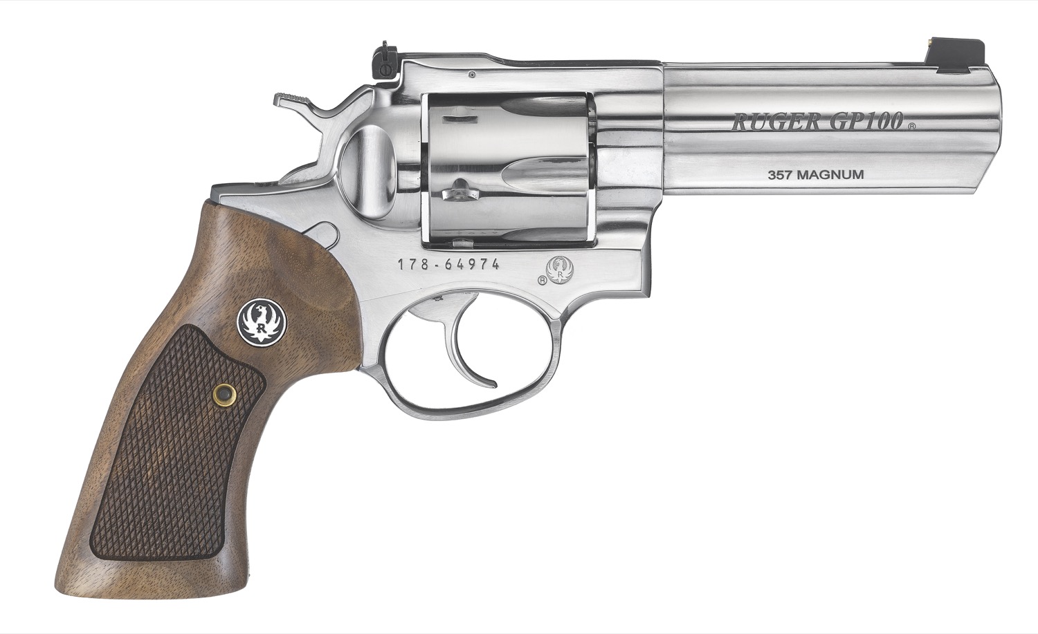 RUGER GP100 357MAG 4" HBL POLISH SS