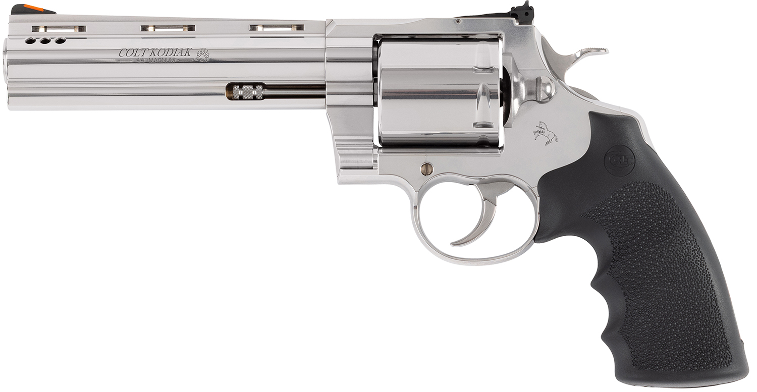 Colt Mfg KODIAKSP6RTS Kodiak 44 Mag 6 Shot 6" Stainless Steel Vent Rib Barrel, Cylinder & Frame, Exposed Hammer