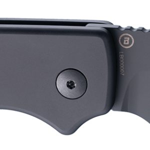 Hogue 64120 Ballista  3.50" Folding Tanto Part Serrated Black Cerakote 154CM SS Blade, Matte Black w/Fluted Texture Aluminum Handle