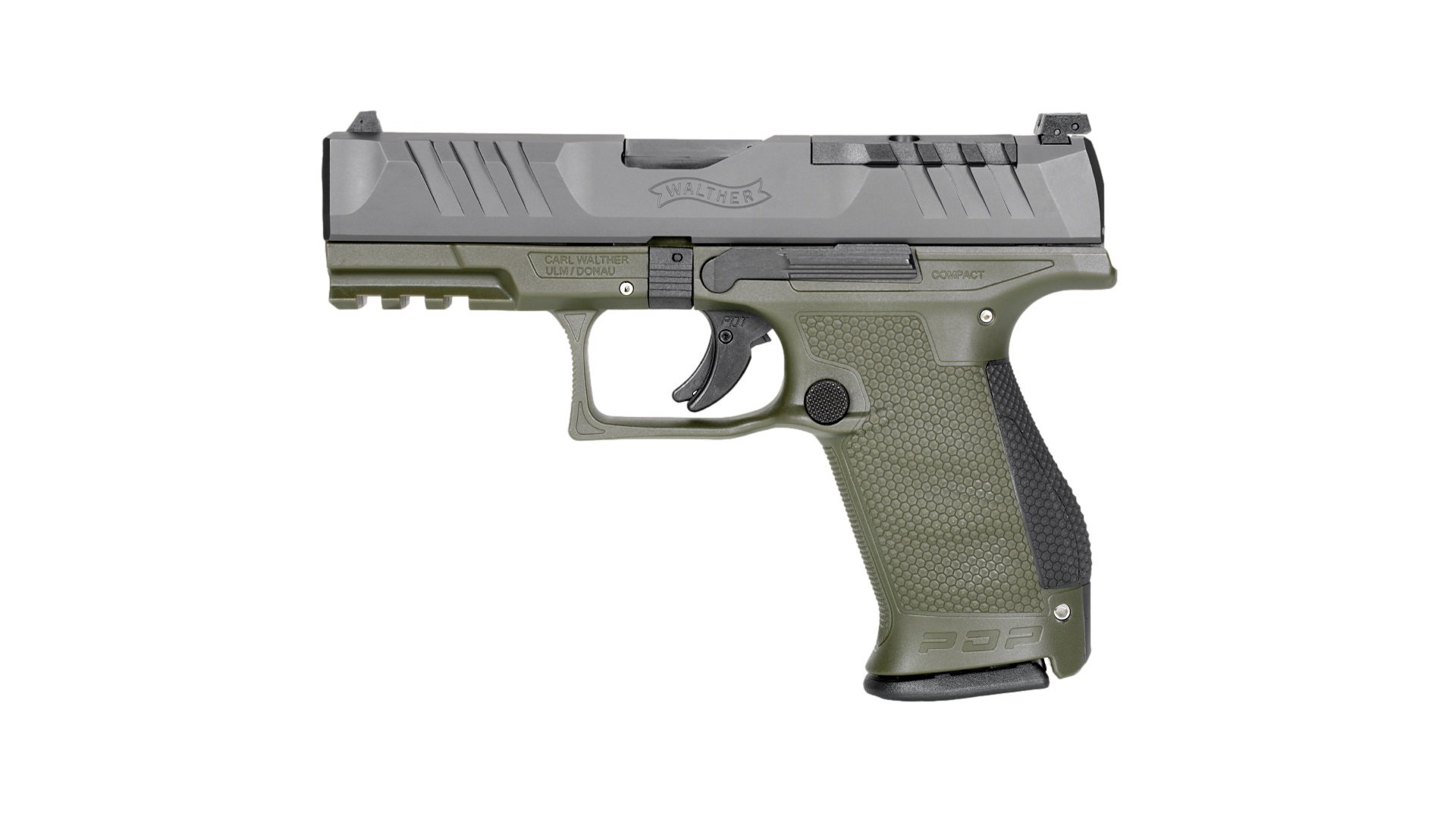 WALTHER ARMS PDP 9MM CPT 4" BLK/GRN OR 10+1