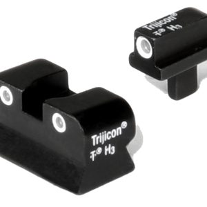 Trijicon 600145 Bright & Tough Night Sights Green/Tritium White Outline Front Sight-Green/Tritium White Outline Rear Sight Colt 1911 0.055 Tang