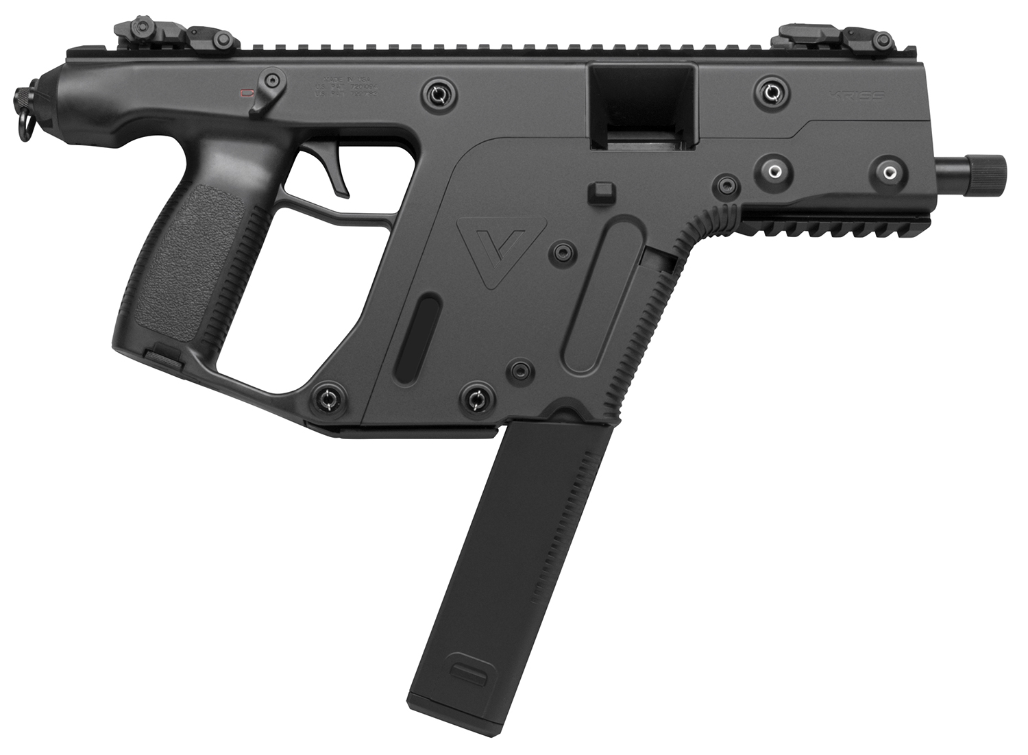 Kriss USA KV90PBL20 Vector SDP Gen2 9mm Luger 40+1 5.50" Black Nitride Threaded Barrel, Black Polymer Picatinny Rail Receiver, Black Polymer Grip, Glock Mag Compatible