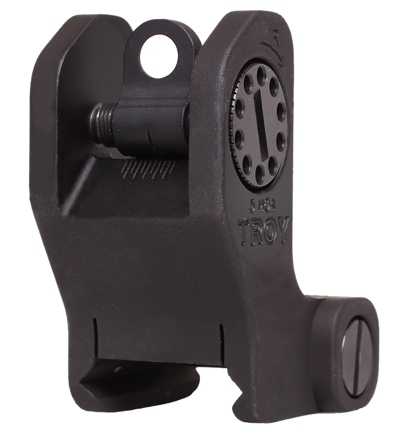 Troy Ind Rear Fixed BattleSight Round Black Hardcoat Anodized for