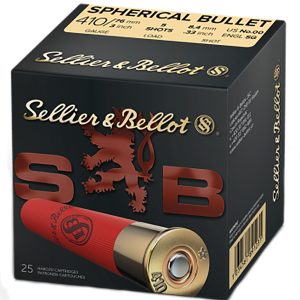 Sellier & Bellot SB410B Hunting 410Gauge 3" 5Pellets 5/8oz Spherical 00Buck Shot 25 Box/20 Case