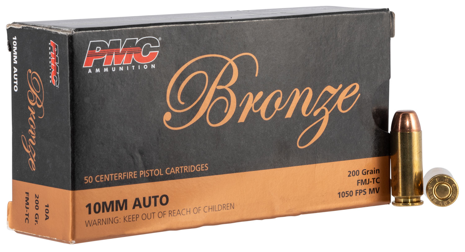 PMC 10A Bronze 10mm Auto 200gr FMJ, 50-Round Box