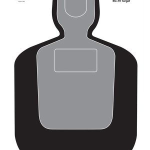 Birchwood Casey 37007 EZE-Scorer BC-19 Silhouette Paper Hanging Universal 12" x 18" Black/Gray/White 100 Per Pkg