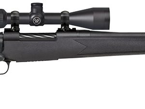 Mossberg 27934 Patriot 270 Win Caliber with 5+1 Capacity, 22" Fluted Barrel, Matte Blued Metal Finish & Black Synthetic Stokc Right Hand (Full Size) Includes Vortex Crossfire II 3-9x40mm Scope