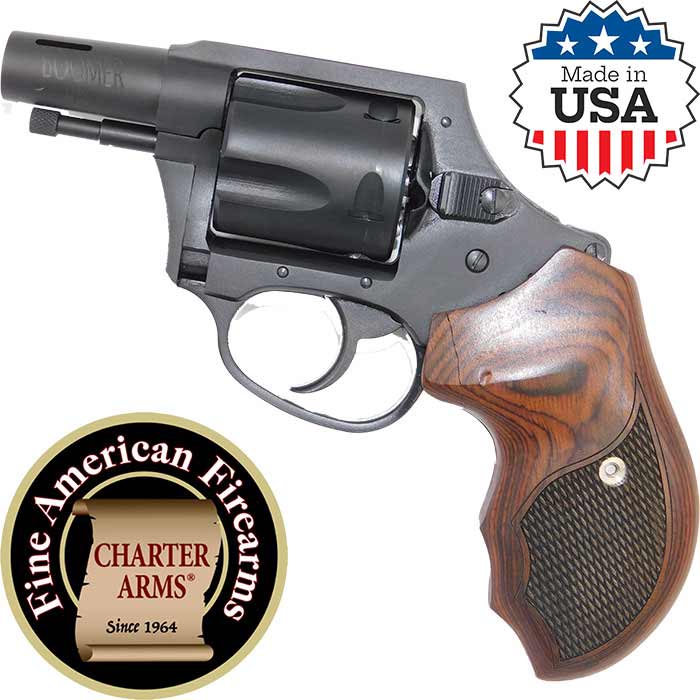 Boomer .44 Special 2 inch Barrel 5 Round Rose Wood Grip Black Passivate
