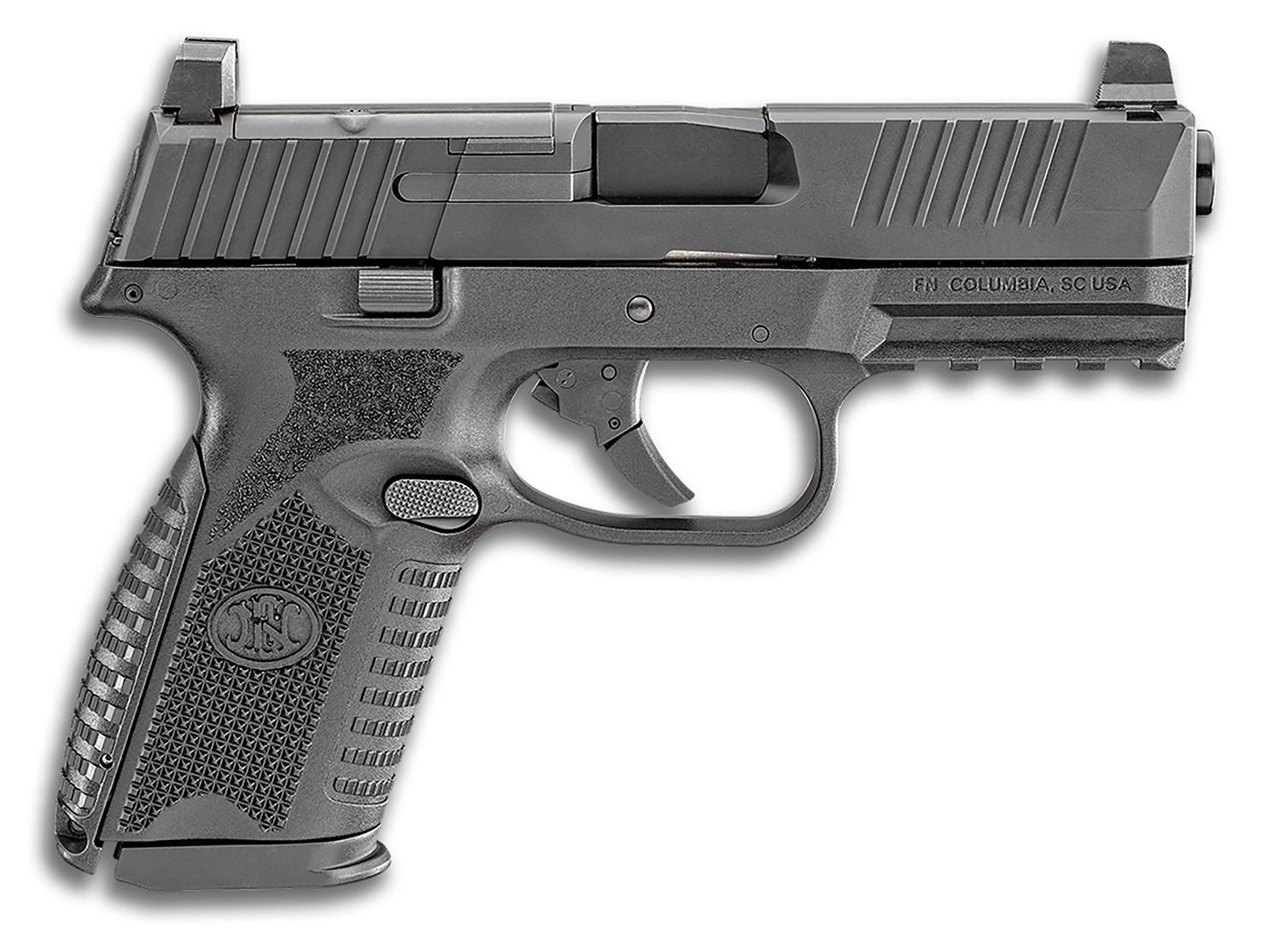 FN 66100587 509M MRD Mid-Size 9mm Luger 15+1 4" Black Recessed Crown Barrel, Matte Black Optic Ready/Serrated Stainless Steel Slide, Matte Black Polymer Frame w/Picatinny Rail, Ambidextrous