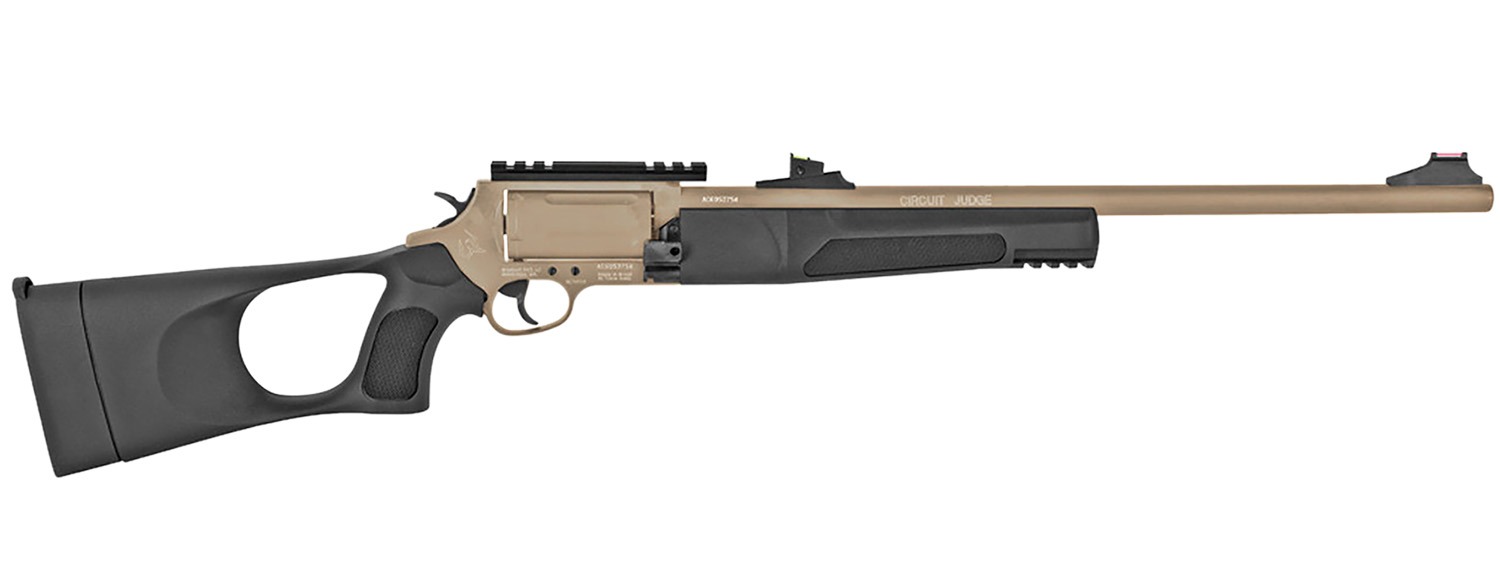 Rossi SCJT4510D Circuit Judge 45 Colt (LC) Caliber with 5rd Capacity, 18.50" Barrel, Sand Cerakote Metal Finish & Black Synthetic Stock Right Hand (Full Size)