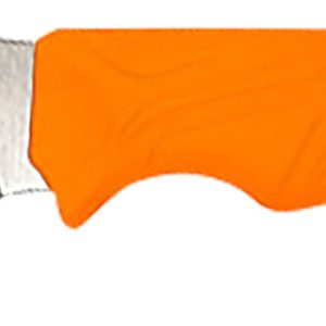 AccuSharp 729C Gut Hook 3.50" Fixed Gut Hook Plain Stainless Steel Blade/Blaze Orange Rubber Handle Includes Belt Carry Pouch