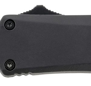 Templar Knife SBR131 Gen II Small 2.69" OTF Dagger Plain Black Oxide Stonewashed 440C SS Blade, 4.31" Black Aluminum/Rubber Handle, Glass Breaker