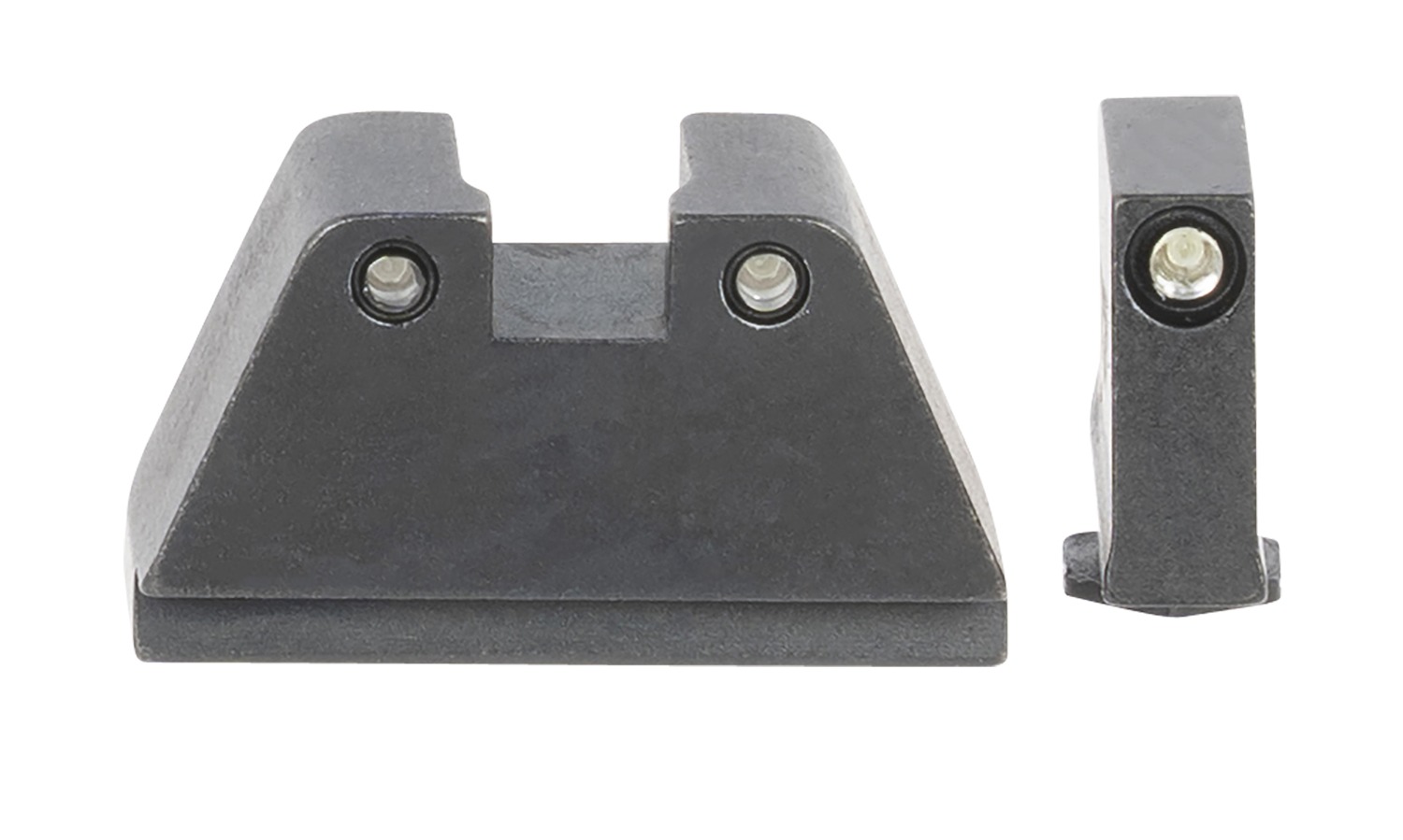 AmeriGlo GL814 Optic Compatible Sight Set for Glock 2XL Tall Green Tritium Black Outline Front Sight-Green Tritium Black Outline Rear Sight