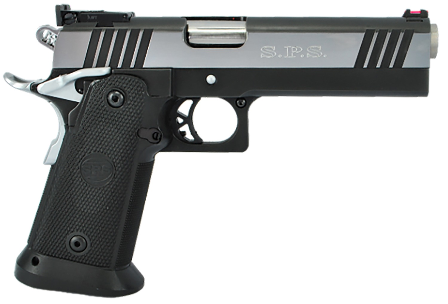 TriStar 85674 SPS Pantera 1911 9mm Luger 18+1 5" Stainless Steel Barrel, Black Chrome Serrated Steel Slide, Black Steel Frame w/Beavertail, Black Polymer Grip, Right Hand