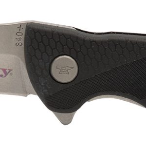 Hornady 99143 Folding Plain Satin w Laser Engraved Logo 420HC SS Blade Black GFN Handle Includes Pocket Clip