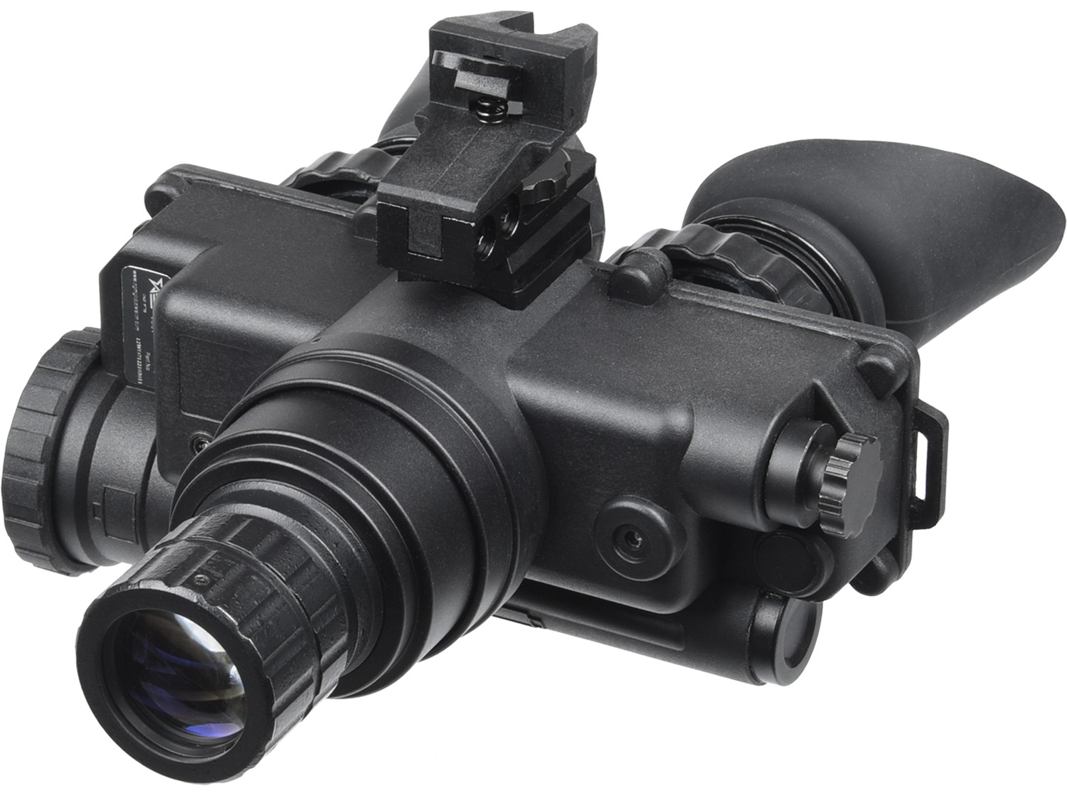 AGM Global Vision 12W7P122153211 Wolf-7 PRO NL1 Night Vision Goggles Black 1x 27mm, Generation 2+ Level 1, 45-54 lp/mm Resolution, Green Filter