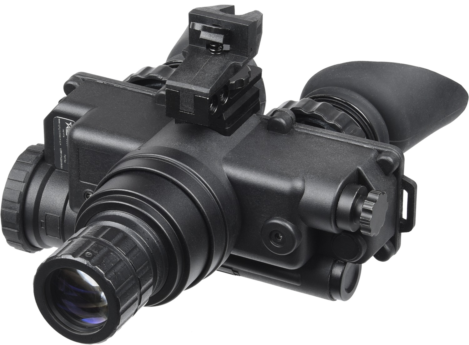 AGM Global Vision 12W7P122154211 Wolf-7 PRO NW1 Night Vision Goggles Black 1x 27mm, Generation 2+ Level 1, 45-54 lp/mm Resolution, White Filter
