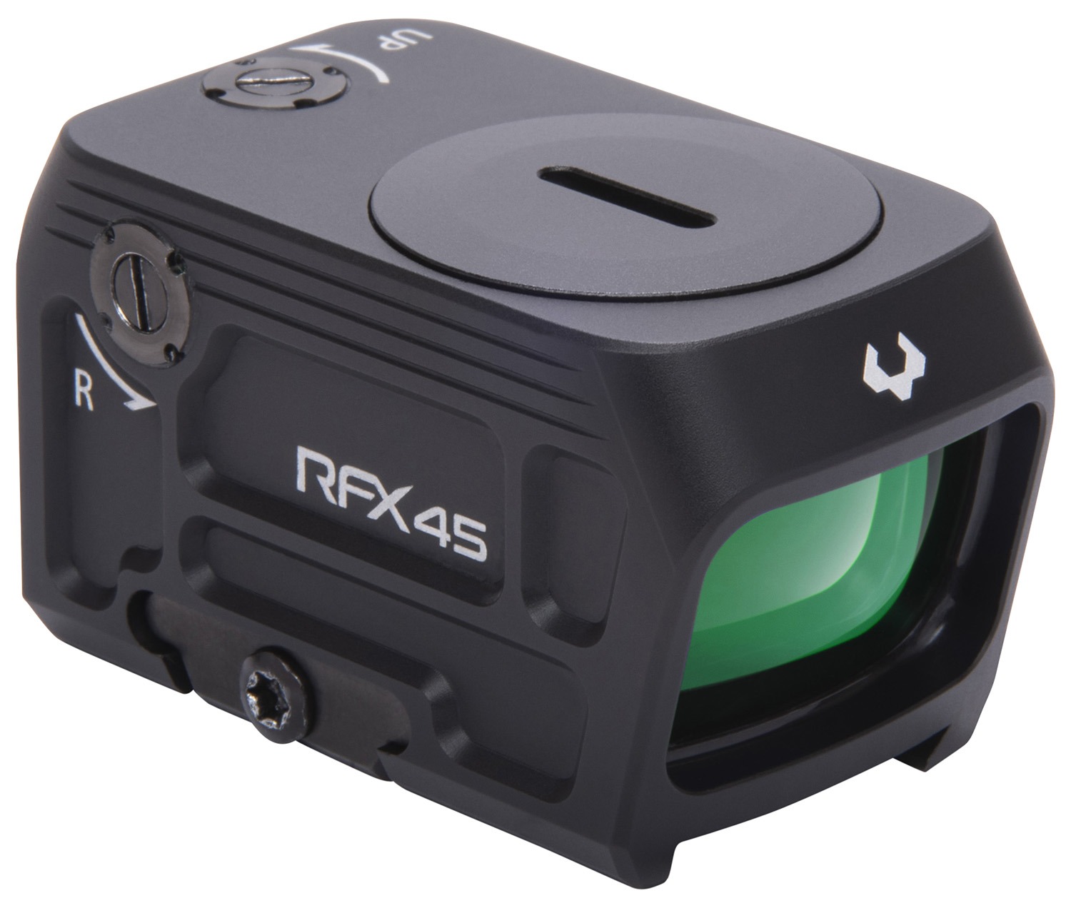 Viridian 9810053 RFX45 Black Anodized 1 x 24 mm x 15.5 mm 5 MOA Green Dot ACRO/RMR