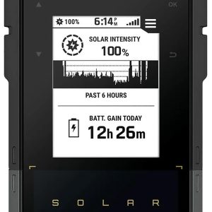 Garmin 0100278200 eTrex Solar GPS/Smart Features, 28MB Memory Black 2.20" Transflective/Monochrome Display, Compatible w/Garmin Explore App