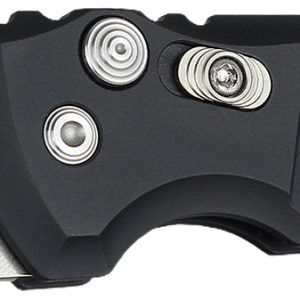 Hogue 24120 A01  1.95" Folding Drop Point Plain Stone Tumbled 154CM SS Blade/Matte Black Aluminum Handle