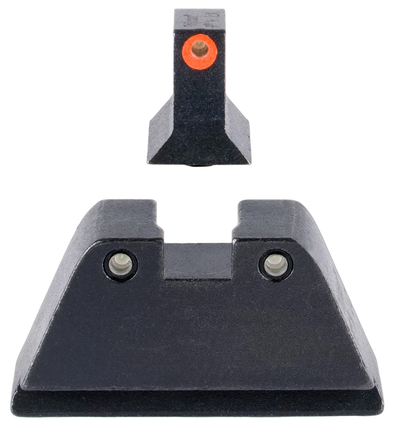Trijicon GL201C601134 Suppressor/Optic Height Sights Green/Tritium Orange Outline Front Sight-Green/Tritium Black Outline Rear Sight Glock 17/17L/19/22 Standard Frame
