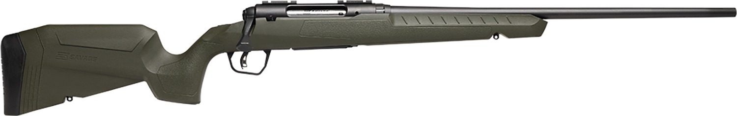 Savage Arms 32037 Axis 2 223 Rem 4+1 22" Matte Black Sporter Barrel, Matte Black Drilled & Tapped Steel Receiver, Fixed Green Synthetic Stock, Right Hand