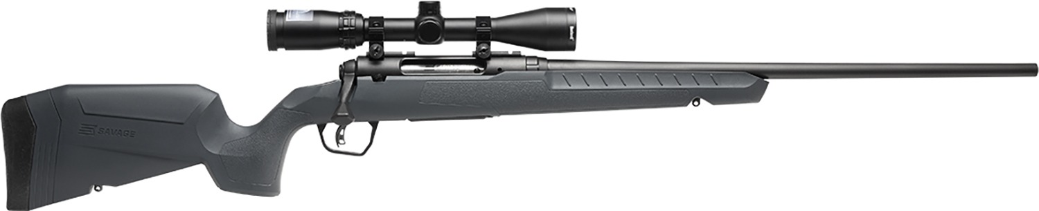 Savage Arms 32172 Axis 2 XP Combo Full Size 22-250 Rem 4+1 22" Black Sporter Barrel, Black Carbon Steel Receiver Drilled & Tapped, Gray Fixed Synthetic Stock, Weaver 3-9x40mm Scope, Right Hand
