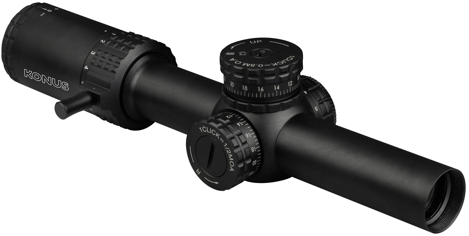 Konus 7193 Sultan 1-10x24 30mm Tube Illuminated Engraved Ballistic Circle Reticle