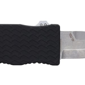 Schrade 1135969 Uproar Automatic Mini 1.90" OTF Dagger Plain Satin D2 Steel Blade, Black Textured Aluminum Handle