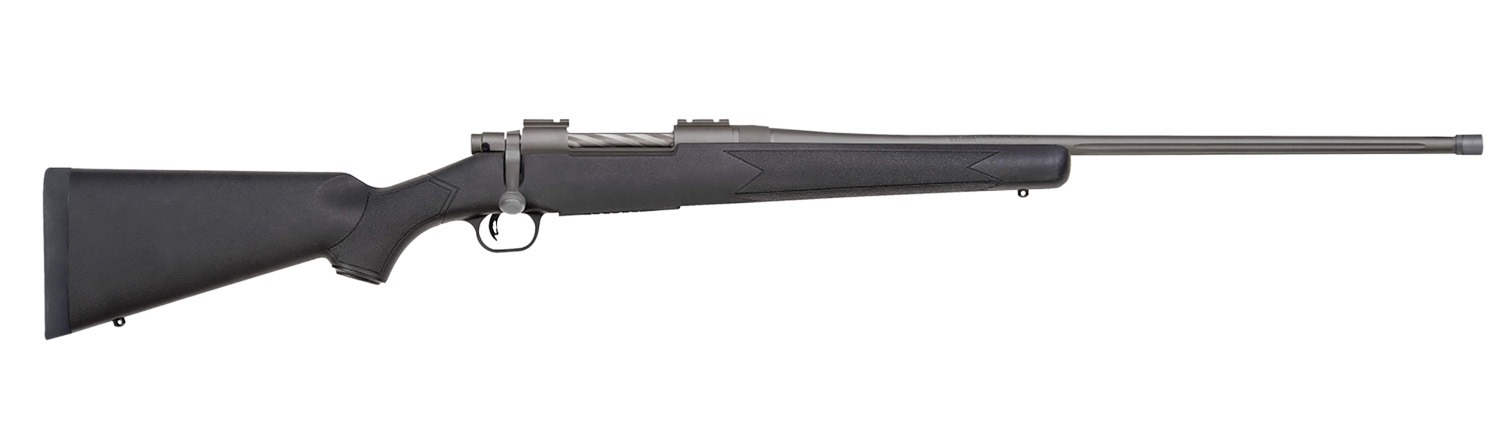 Mossberg 28262 Patriot Full Size 400 Legend 4+1 20" Stainless Cerakote Threaded Barrel, Drilled Stainless Cerakote Stainless Steel Receiver, Black Fixed Synthetic Stock